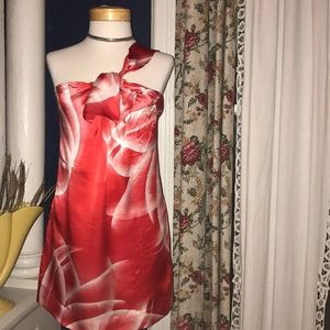 BCBG MAXAZRIA 100% Silk Floral Dress